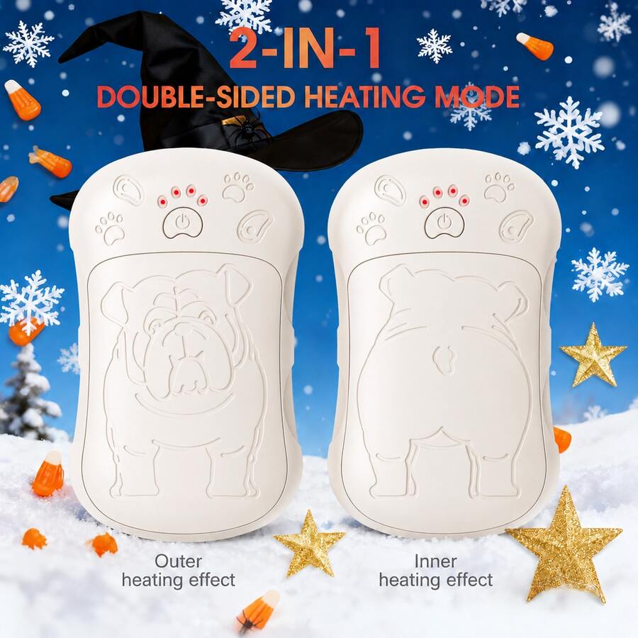 Pack Of 4-2-In-1 Magnetic Rechargeable Hand Warmers Featuring Double-Sided Heating And 4 Temperature Settings. A Winter Essential For Skiing, Camping, And Hiking, And A Perfect Gift For Thanksgiving And Christmas.