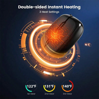 2 Pack Rechargeable Hand Warmers, 6000mAh Portable Electric Pocket Hand Warmers With 3 Adjustable Heat Levels, Compact Lightweight Hand Warmers For Women And Men, Winter Outdoor Travel Camping Daily Use