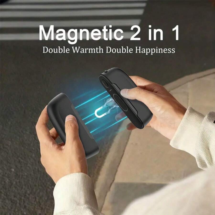 2 Pack Rechargeable Hand Warmers, 6000mAh Portable Electric Pocket Hand Warmers With 3 Adjustable Heat Levels, Compact Lightweight Hand Warmers For Women And Men, Winter Outdoor Travel Camping Daily Use