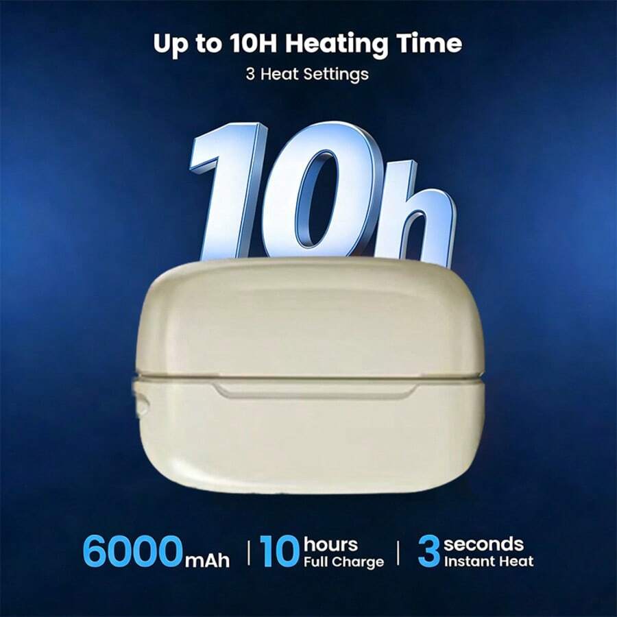 2 Pack Rechargeable Hand Warmers, 6000mAh Portable Electric Pocket Hand Warmers With 3 Adjustable Heat Levels, Compact Lightweight Hand Warmers For Women And Men, Winter Outdoor Travel Camping Daily Use