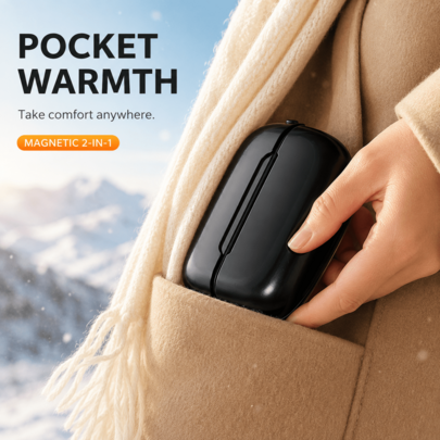 2 Pack Rechargeable Hand Warmers, 6000mAh Portable Electric Pocket Hand Warmers With 3 Adjustable Heat Levels, Compact Lightweight Hand Warmers For Women And Men, Winter Outdoor Travel Camping Daily Use
