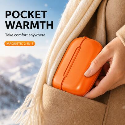 2 Pack Rechargeable Hand Warmers, 6000mAh Portable Electric Pocket Hand Warmers With 3 Adjustable Heat Levels, Compact Lightweight Hand Warmers For Women And Men, Winter Outdoor Travel Camping Daily Use
